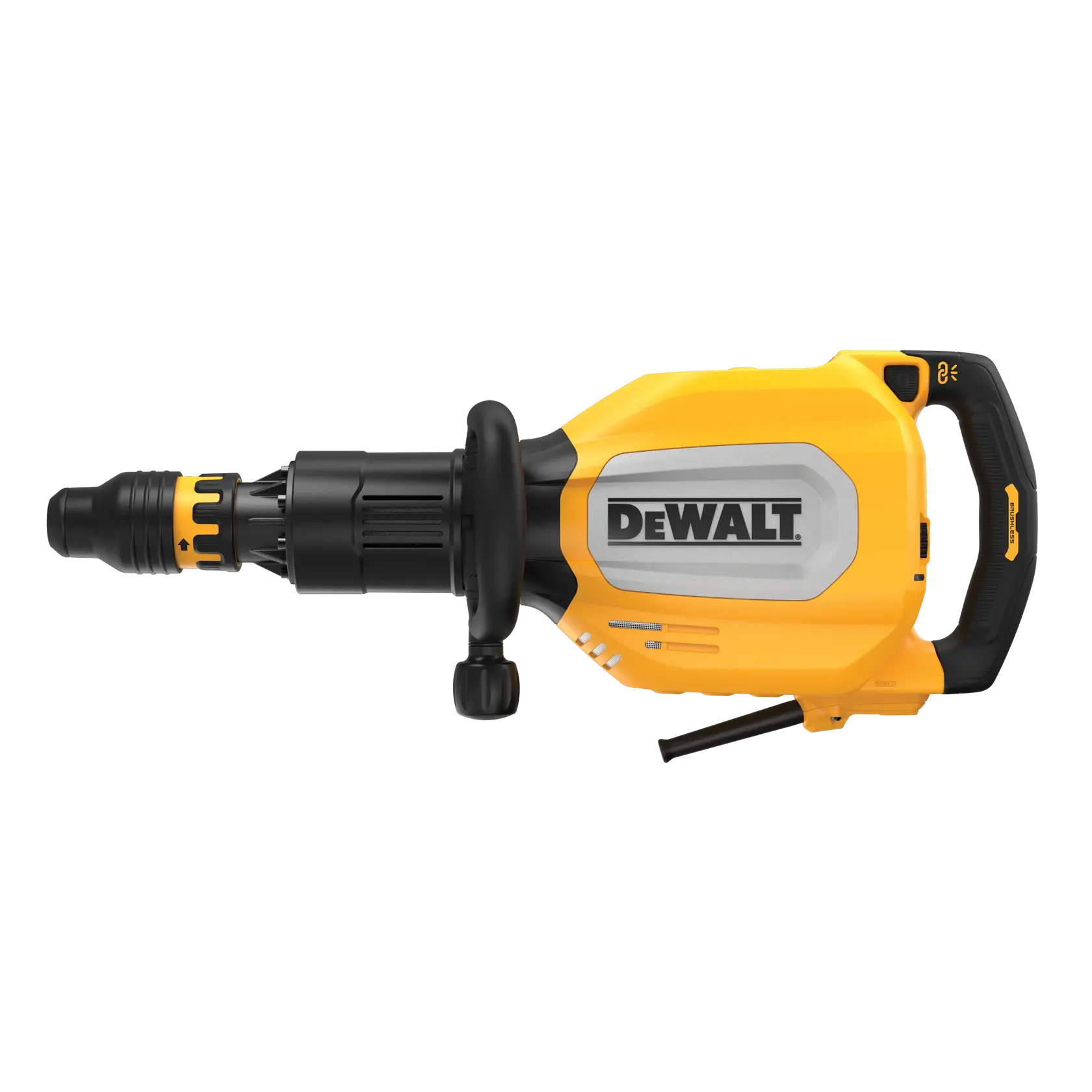 En gul og svart DEWALT rivningshammer, modell D25911K, vist mot hvit bakgrunn.