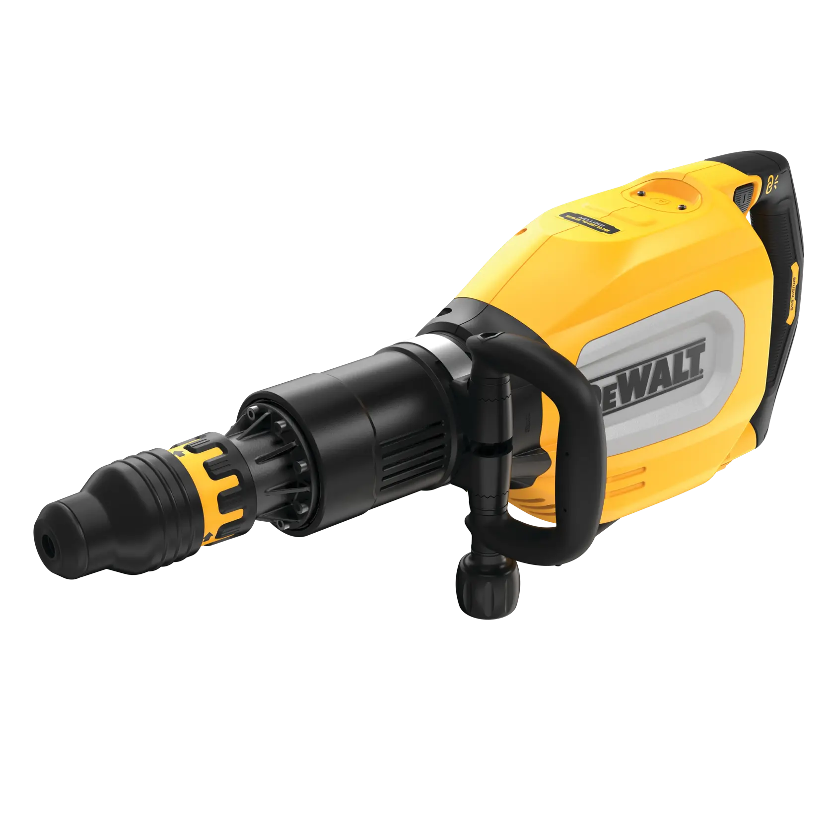 En gul og svart elektrisk DEWALT rivningshammer modell D25911K fotografert mot hvit bakgrunn.