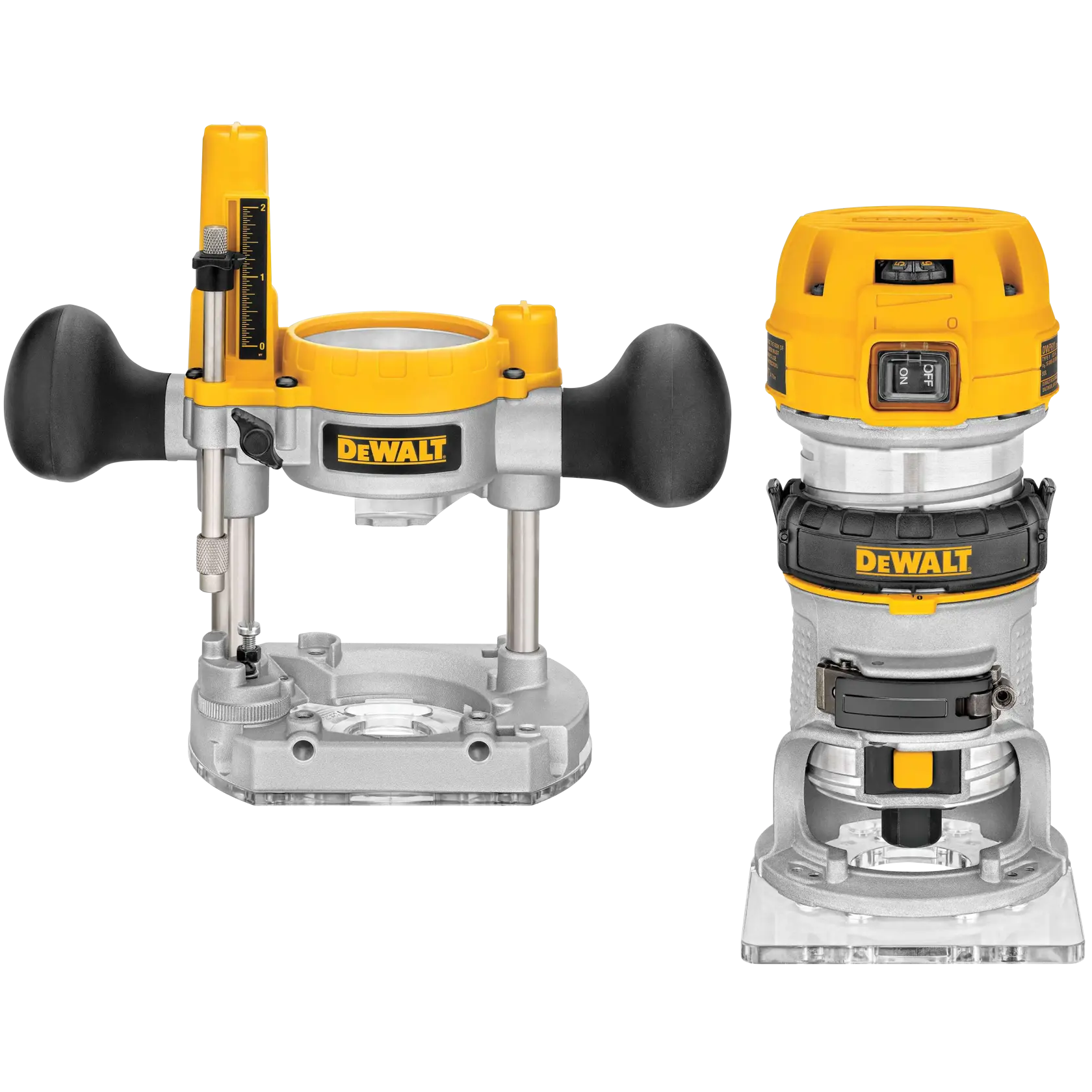 Frézka s pohyblivou a pevnou základňou 900 W 8 mm DEWALT®