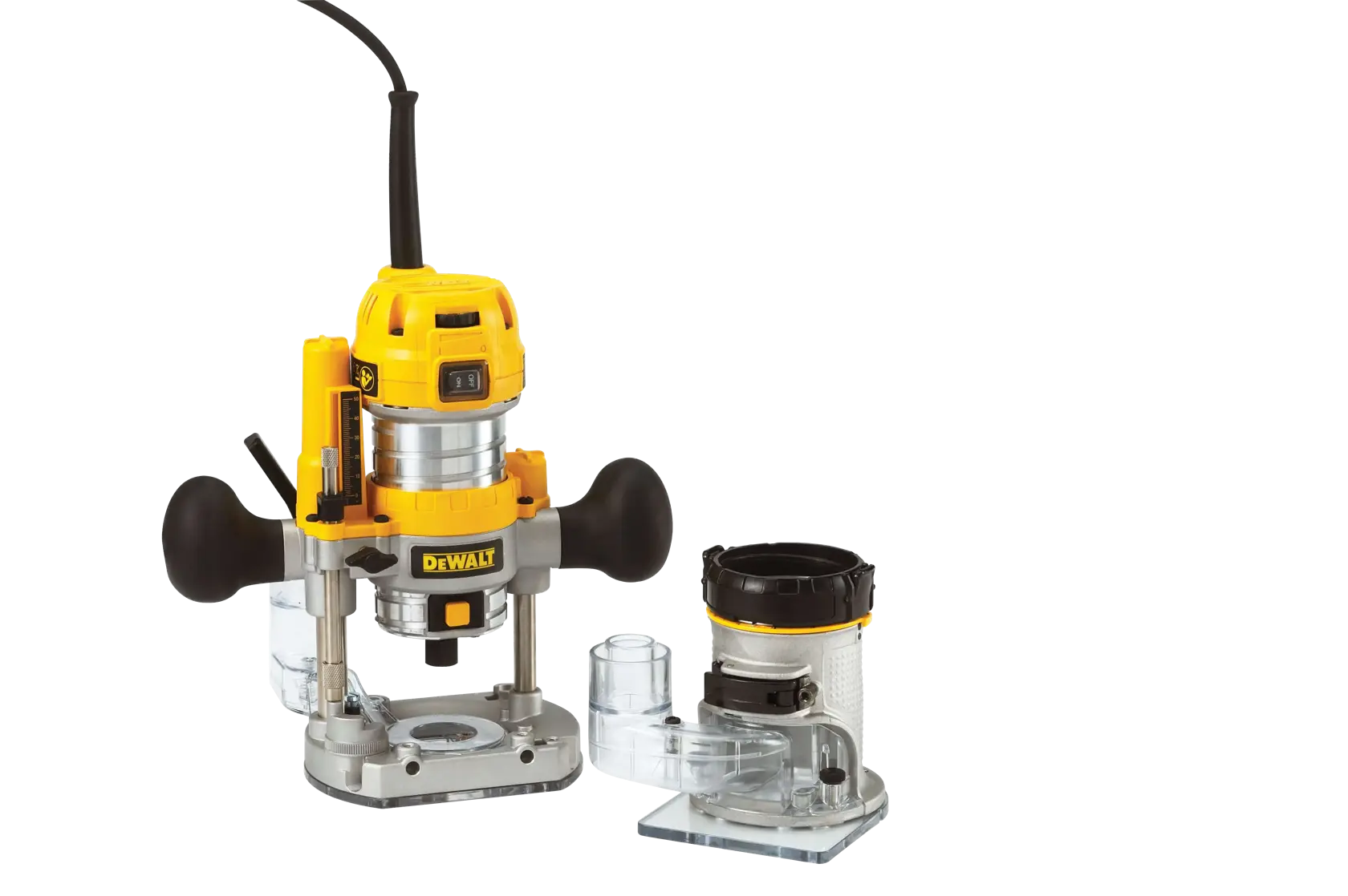 Frézka s pohyblivou a pevnou základňou 900 W 8 mm DEWALT®