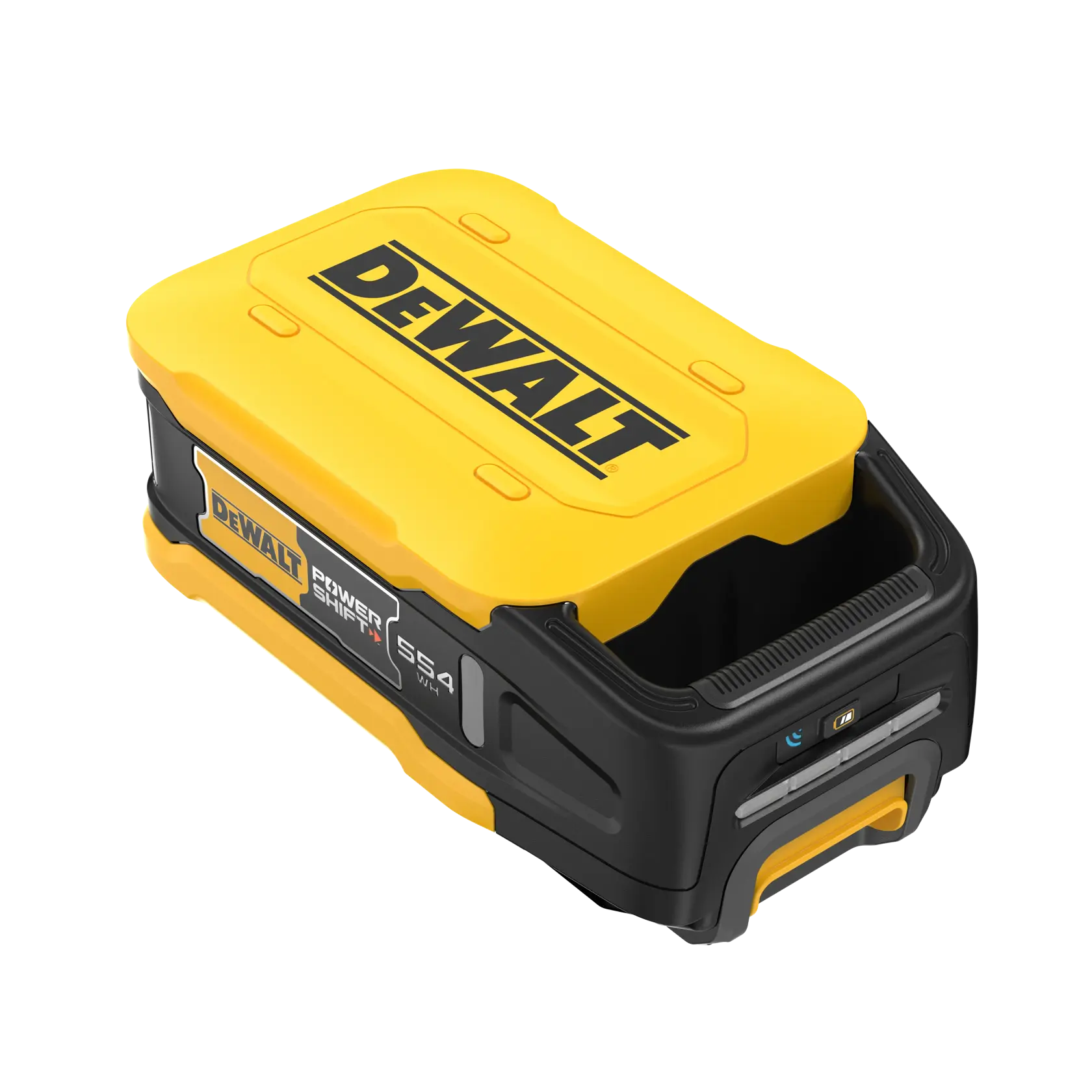 Angled view of Powershift 554WH battery