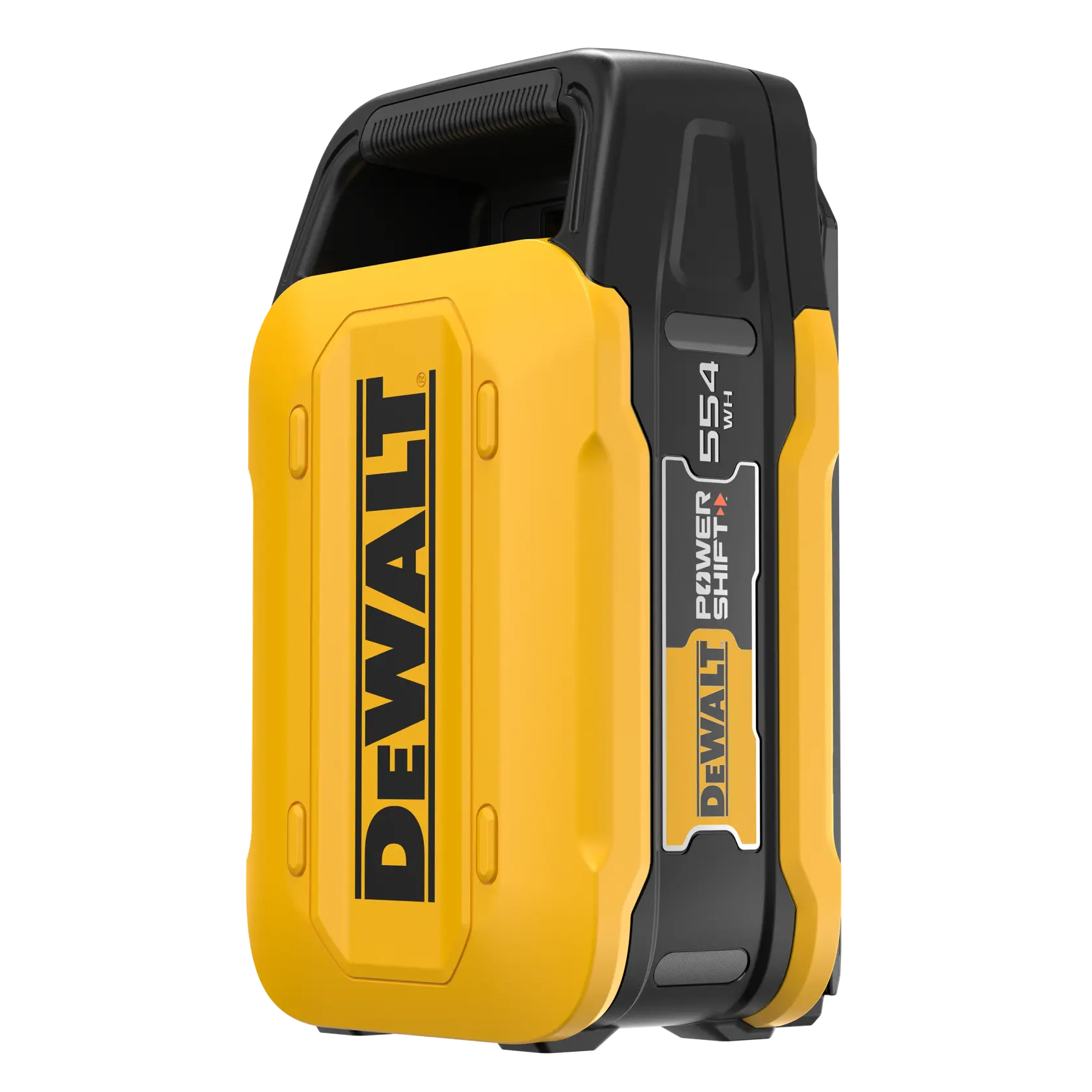 Powershift 554WH battery stands upright, 3/4 view