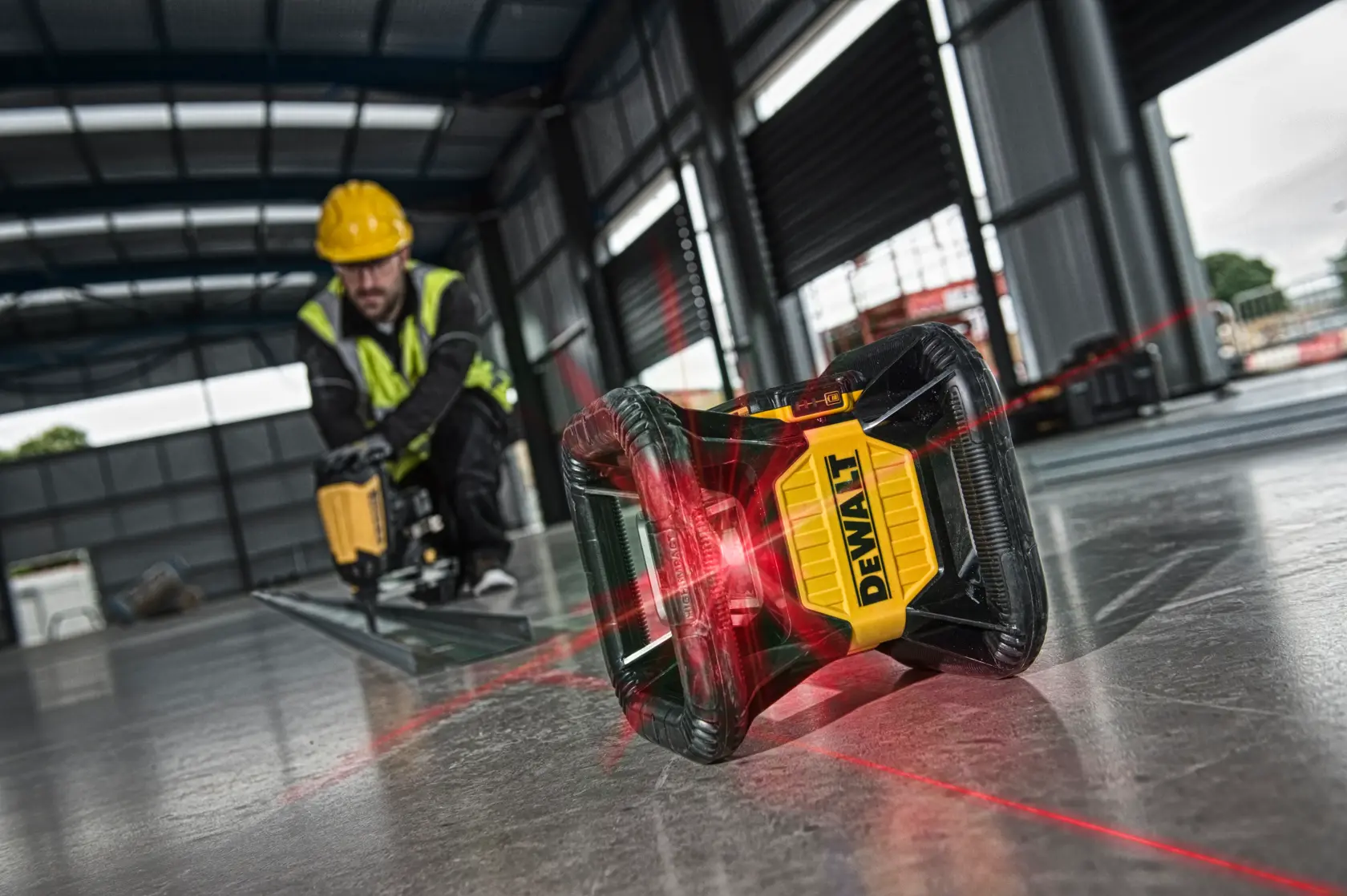 Rotačný laser s červeným lúčom 18 V XR® DEWALT® - 1 x 2 Ah