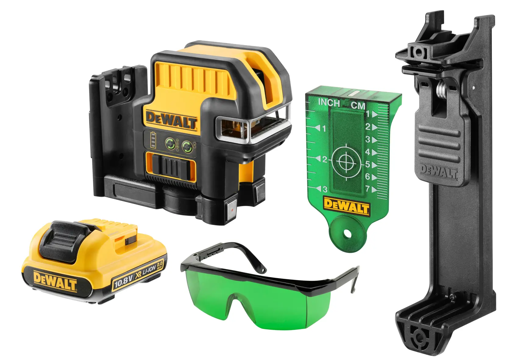 5-bodový krížový laser so zeleným lúčom DEWALT® 12 V XR® - 1 x 2 Ah