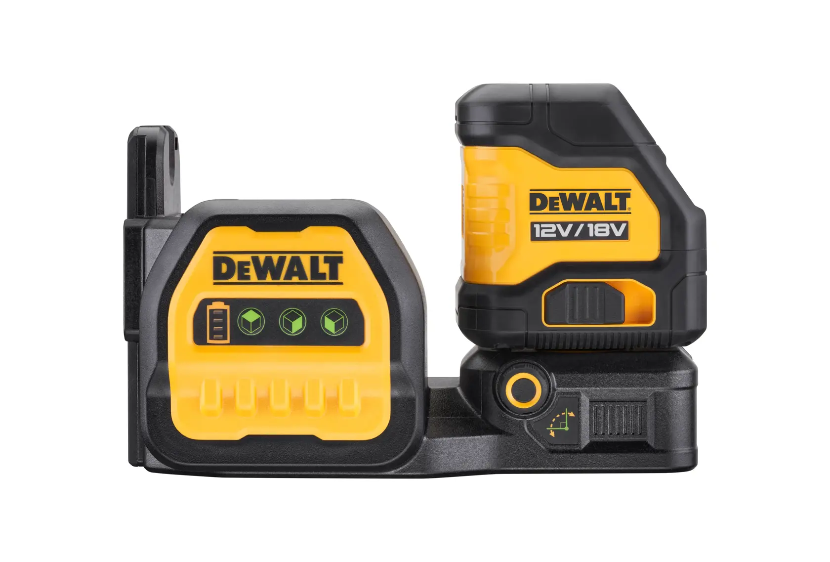 DEWALT Photography tool DCE088NG18-XJ, DCE088NG18. Yellow and black compact device with digital display.