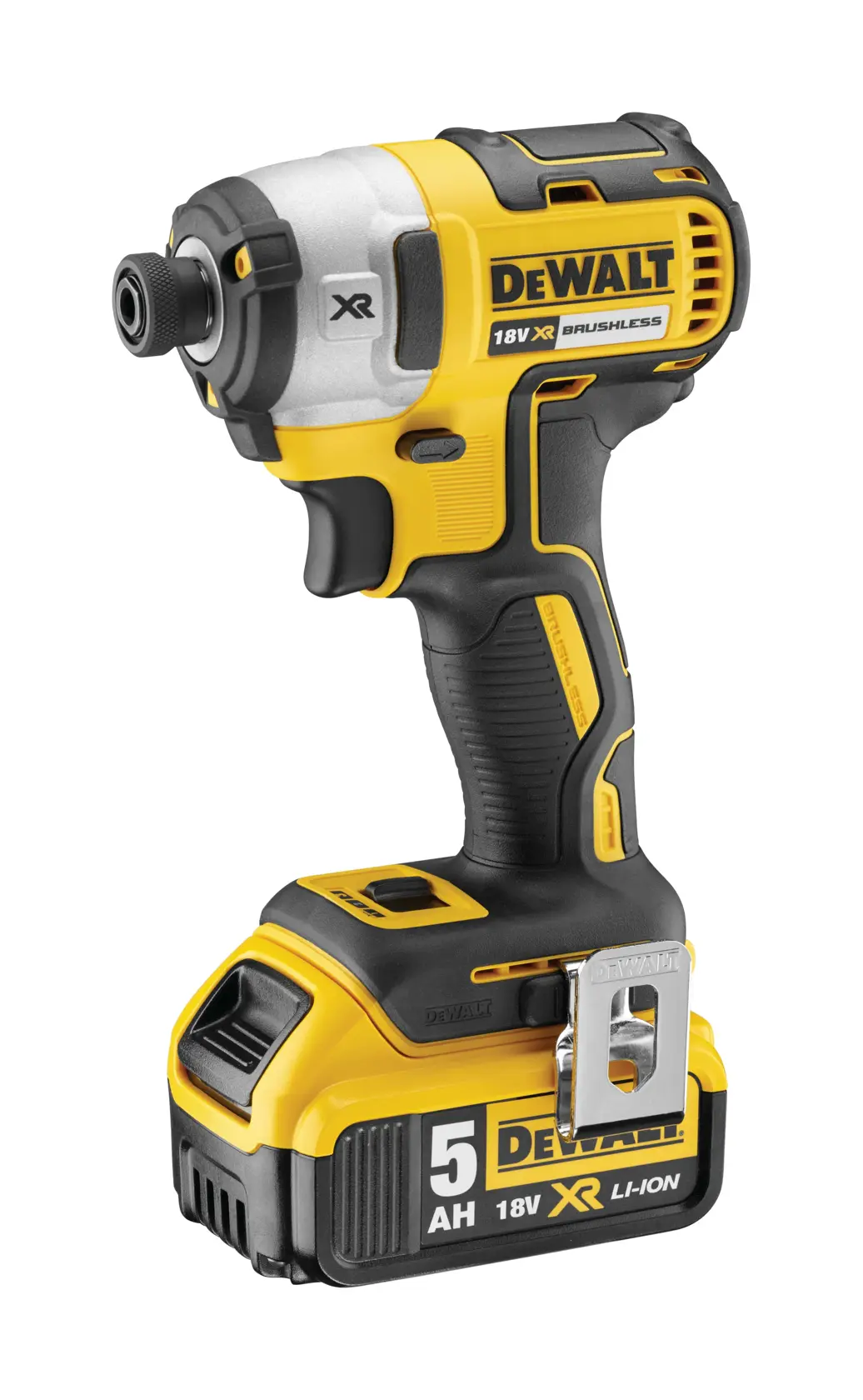 Bezuhlíkový rázový uťahovač 18 V XR® DEWALT® - 2 x 5 Ah