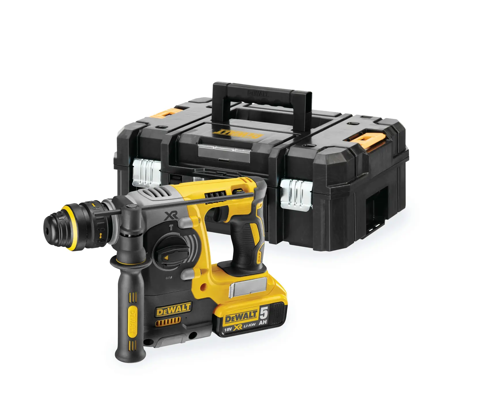 Bezuhlíková príklepová vŕtačka 18 V XR® 24 mm SDS Plus DEWALT® s QCC - 2 x 5 Ah