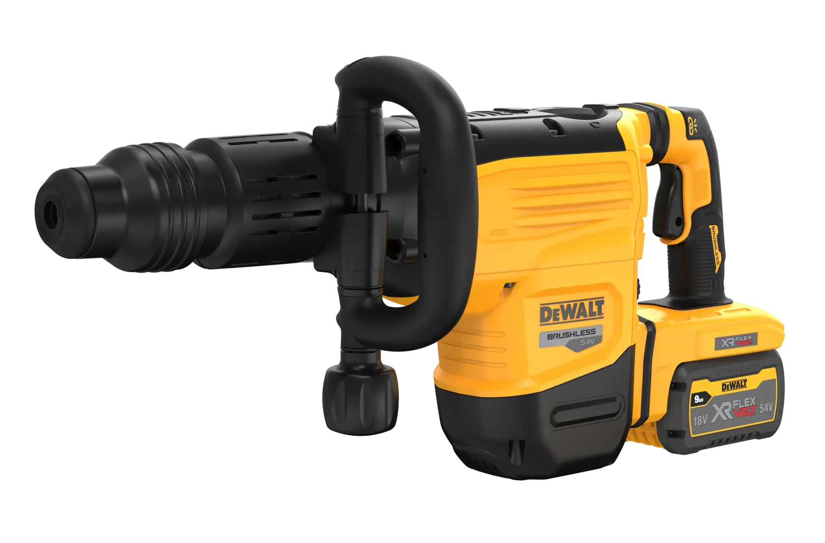 Martello rotante DEWALT senza fili giallo con manico nero e batteria, modello DCH892X2.