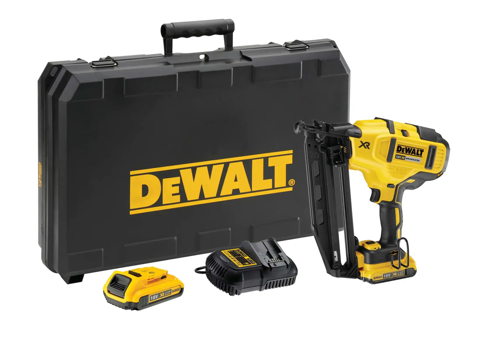 Bezuhlíková klincovačka rozmer 16, 18 V XR® DEWALT® - 2 x 2 Ah