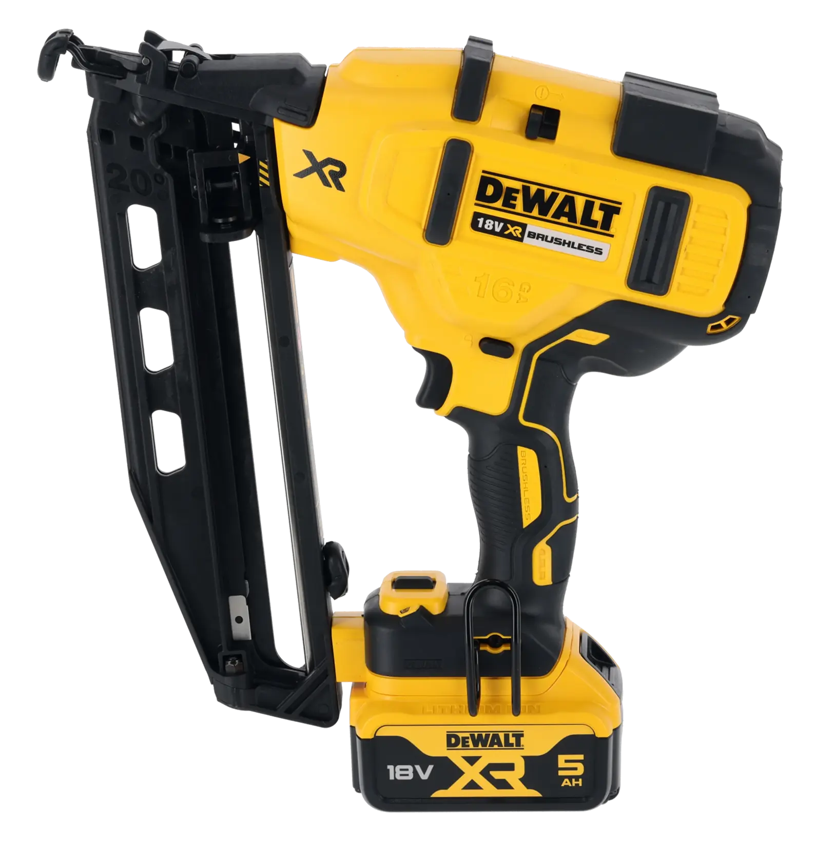 Bezuhlíková klincovačka rozmer 16, 18 V XR® DEWALT® - 2 x 5 Ah