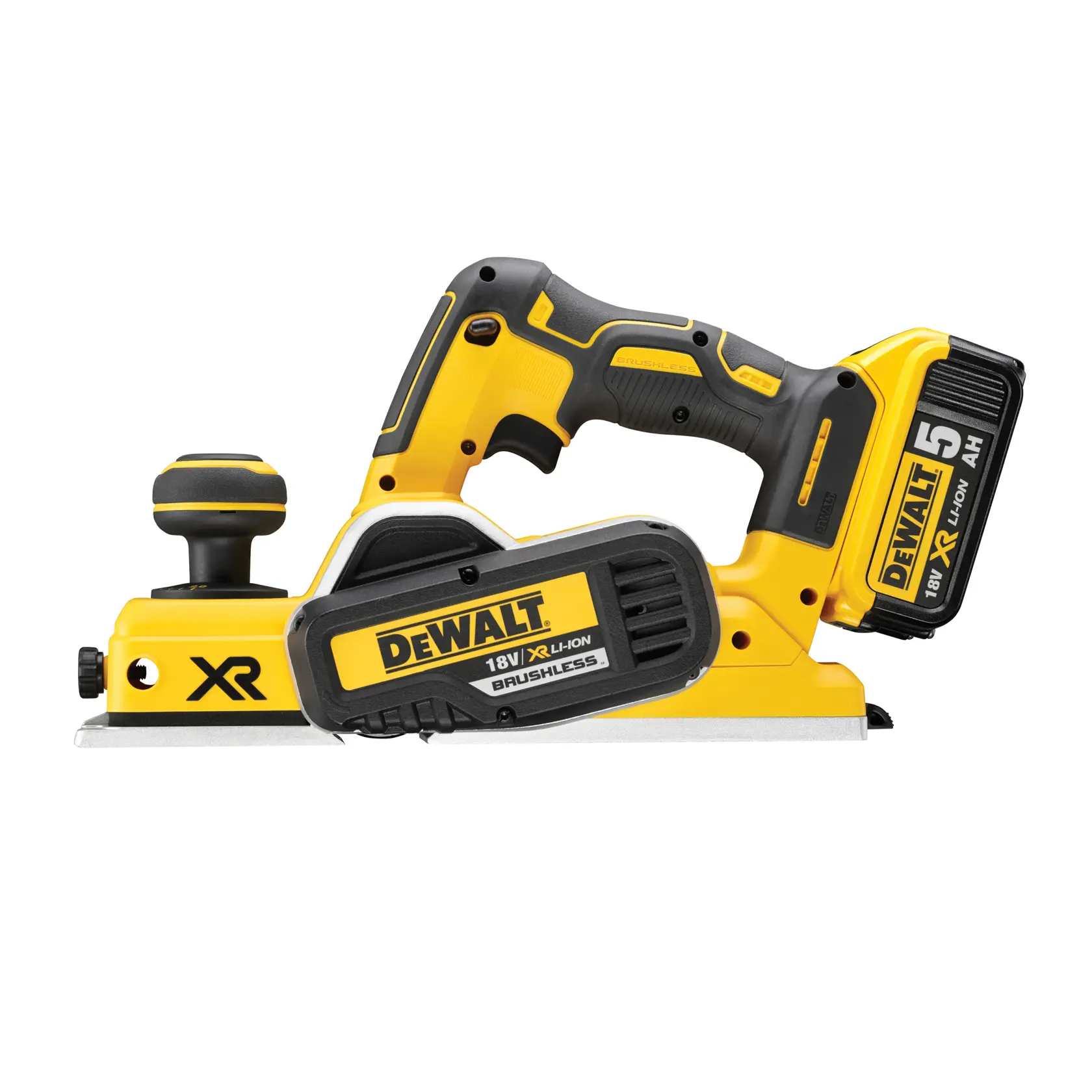 Bezuhlíkový hoblík 18 V XR® DEWALT® - 2 x 5 Ah