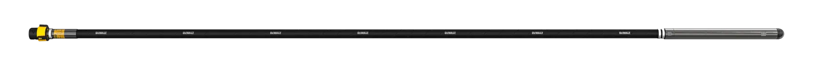 Long black extension pole with yellow DEWALT connector, used for photography equipment.