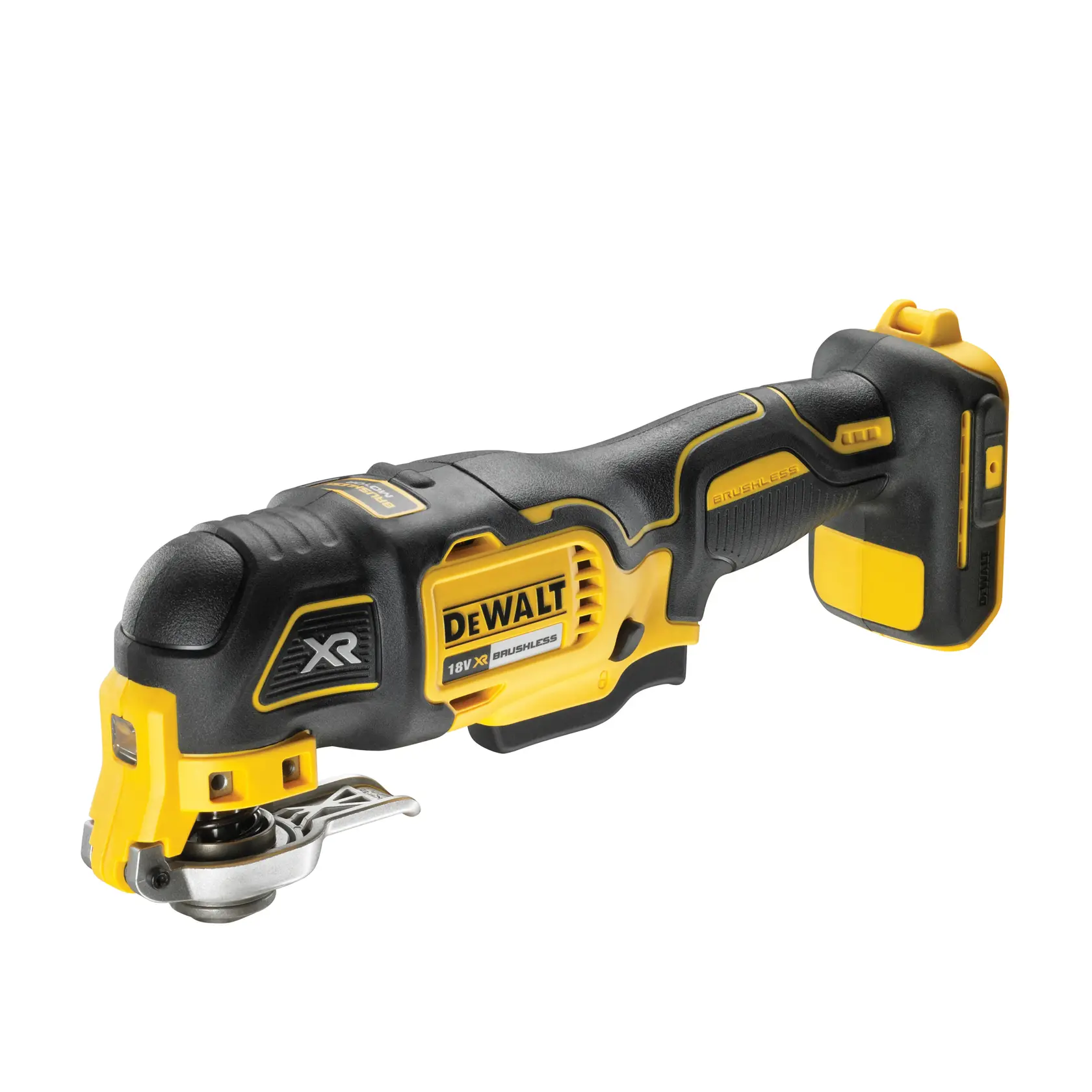 DEWALT photography tool DCS355N-XJ, DCS355N shown. Black and yellow handheld, brushless XR model.