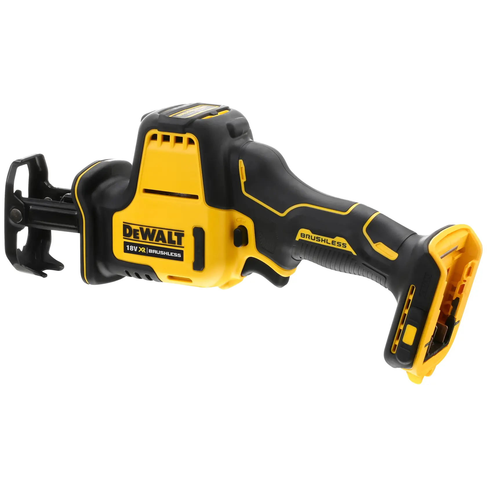 DEWALT saw, yellow-black. SKUs: DCS369N, DCZ1401P2X2-XE, DCS369, DCZ409P2-XE, DCZ601P2-XE, DCZ801P3-XE.