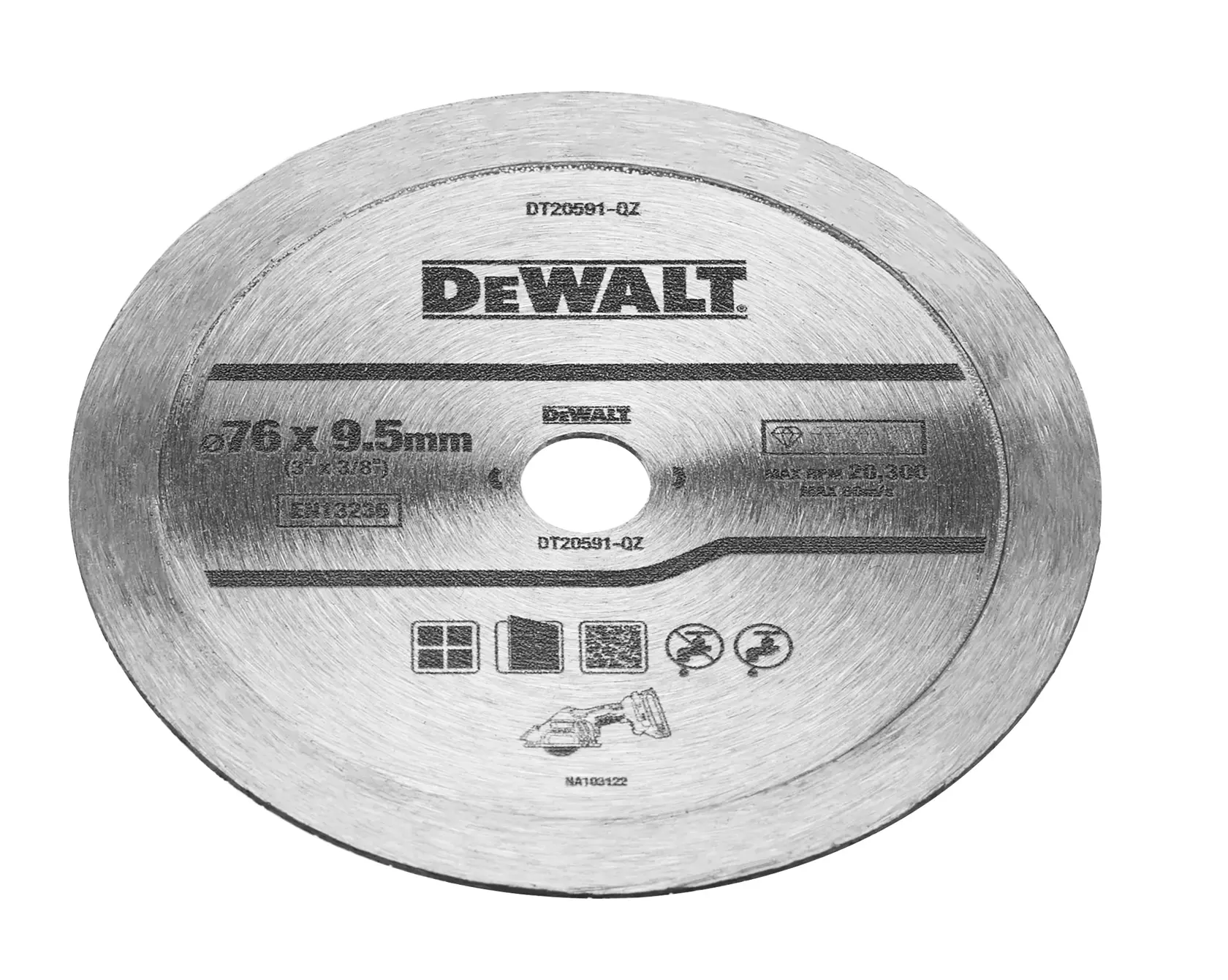 Diamantový kotúč 76 mm × 10 mm na kontinuálne rezanie keramických obkladov a dlažieb DEWALT®