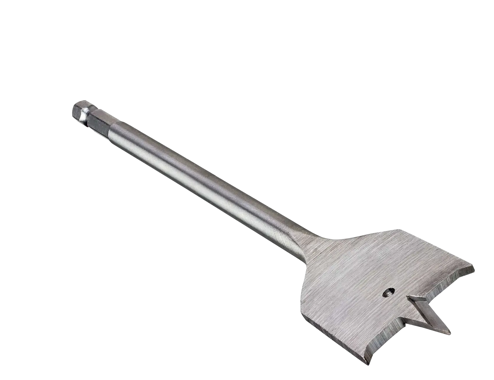 DEWALT DT4822 flat wood drill bit with hex shank, shown isolated on a white background.