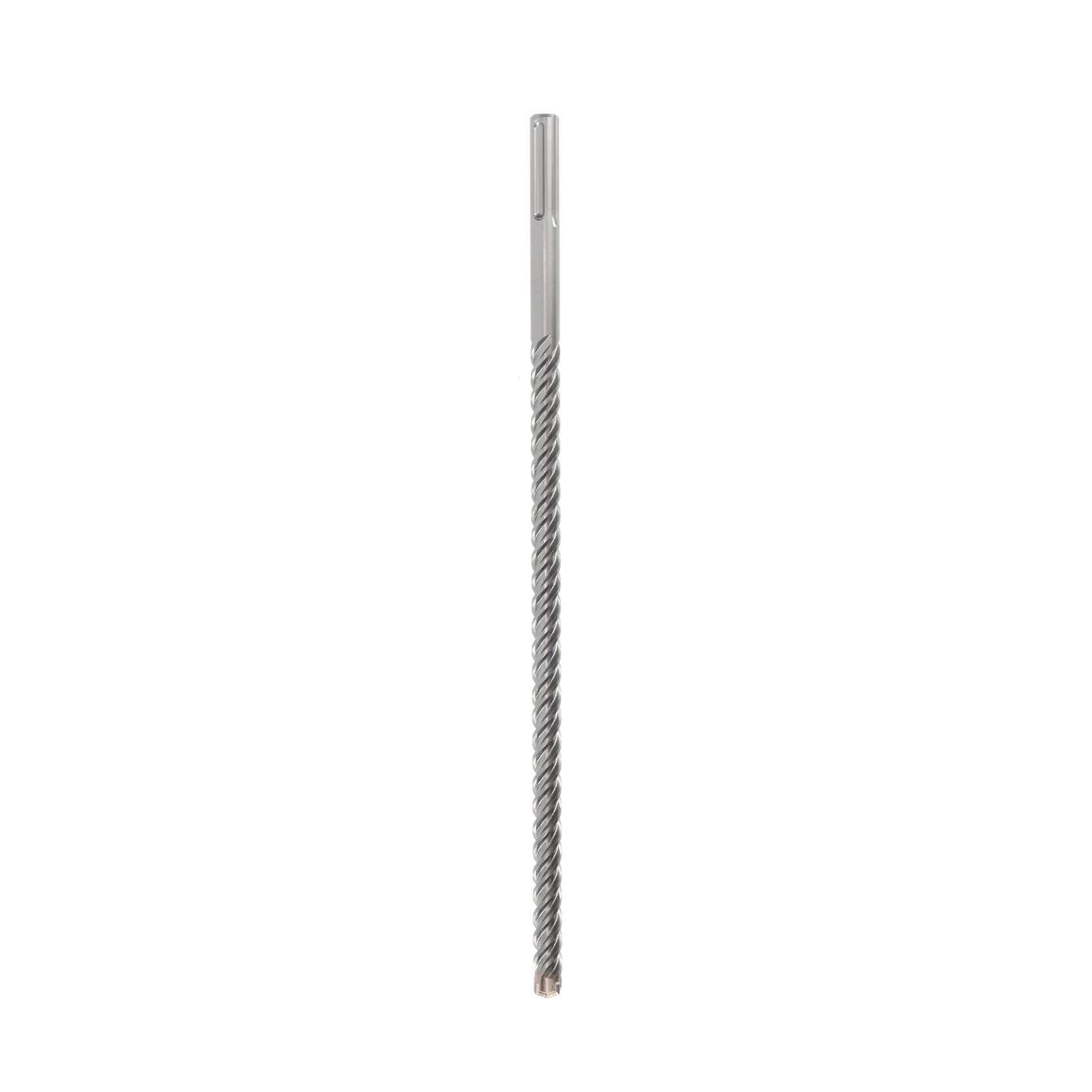 Single long DEWALT SDS drill bit with spiral fluting, shown vertically on a white background.