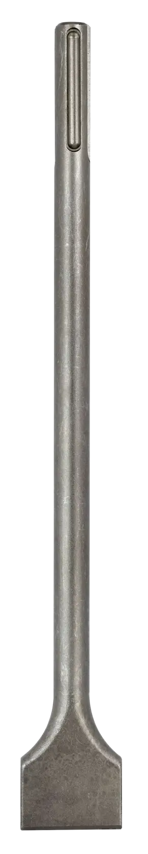 DEWALT Flachmeißel für Abbruchhämmer, aus Metall, vertikal auf weißem Hintergrund gezeigt.