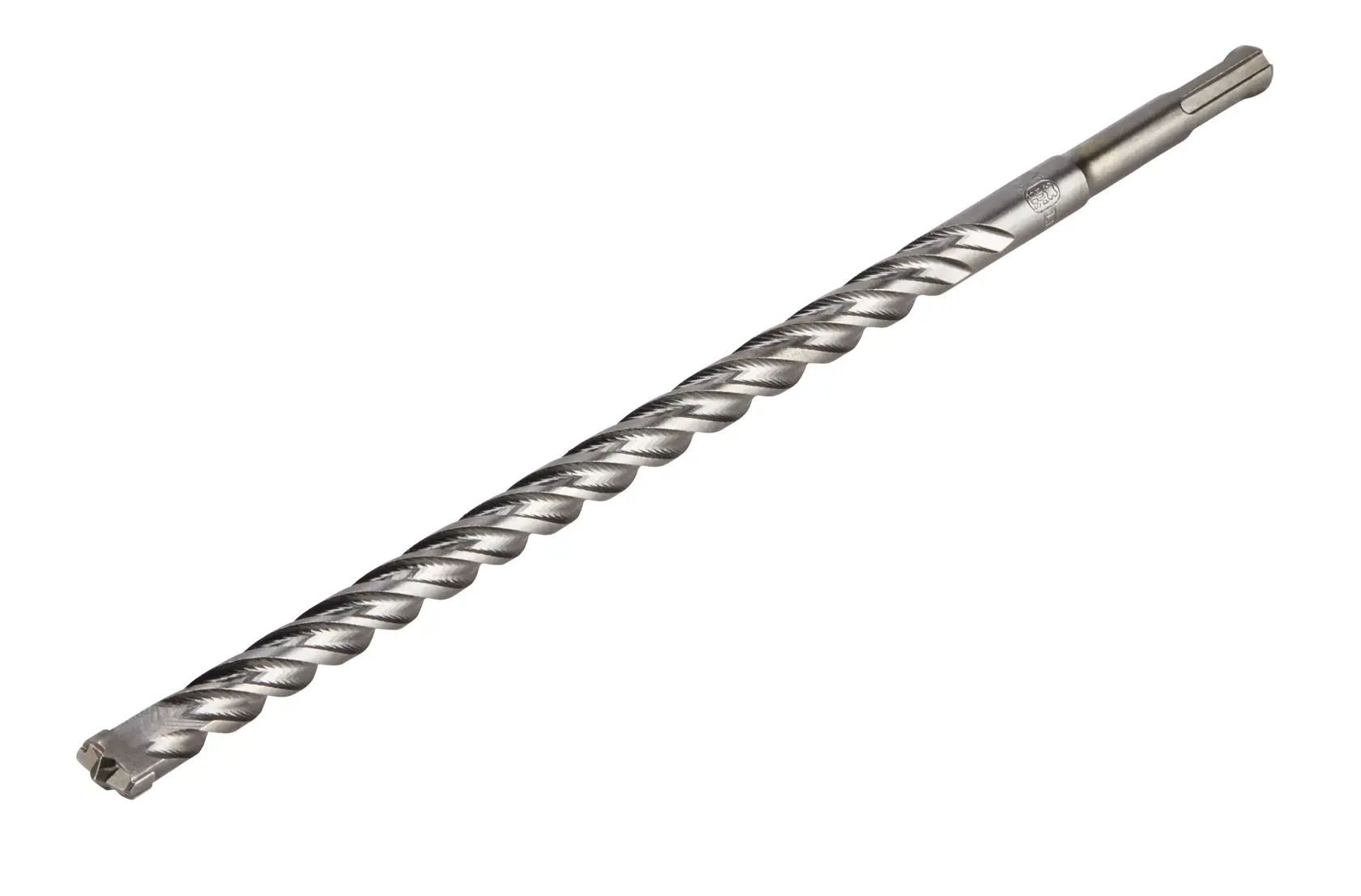 A long, spiral DEWALT DT8940 masonry drill bit for rotary hammer drills, shown vertically on a white background.