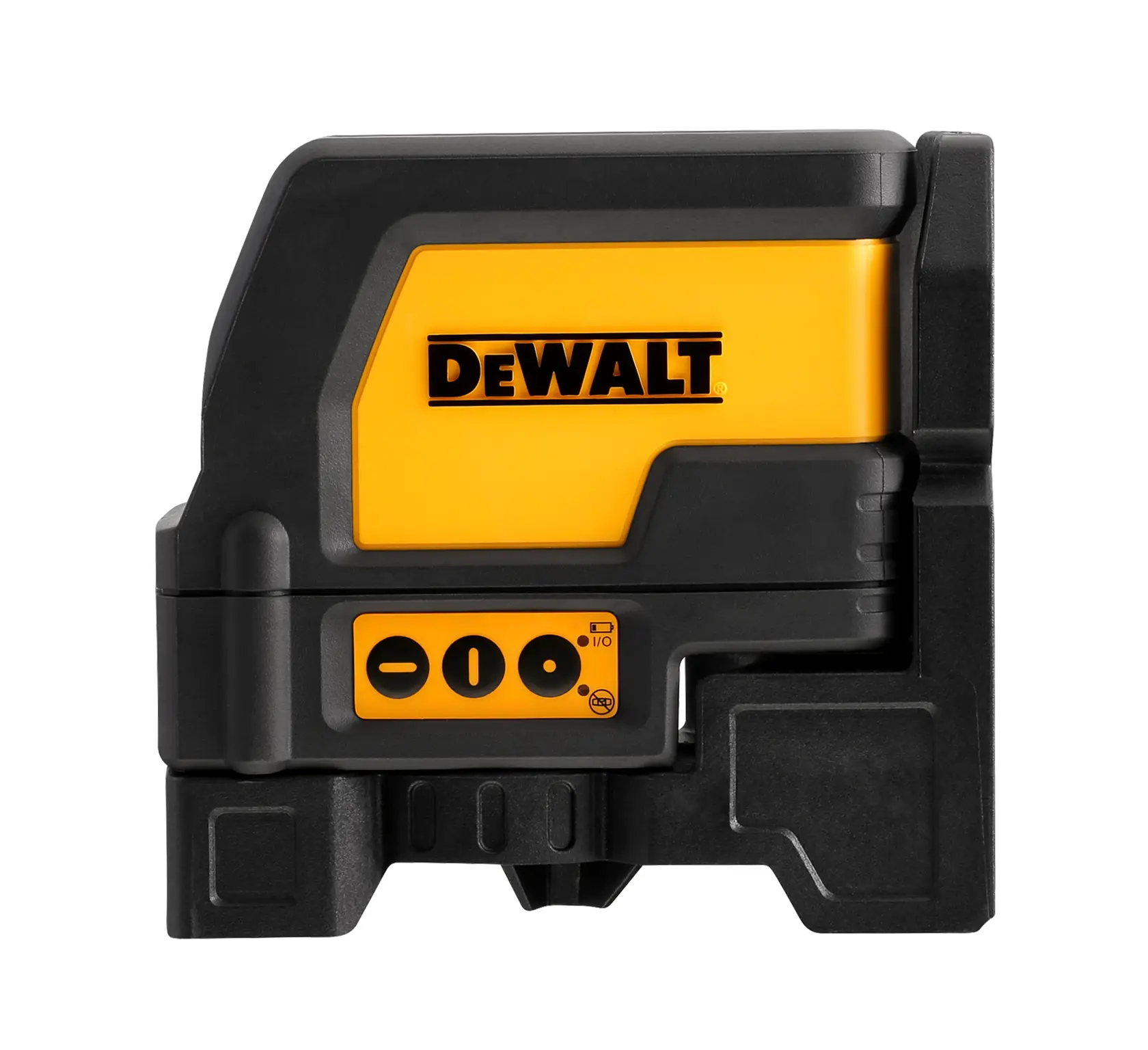 Persona usa DEWALT DW0822CG, DW0822 in cantiere con scala, cavi e parete non finita.
