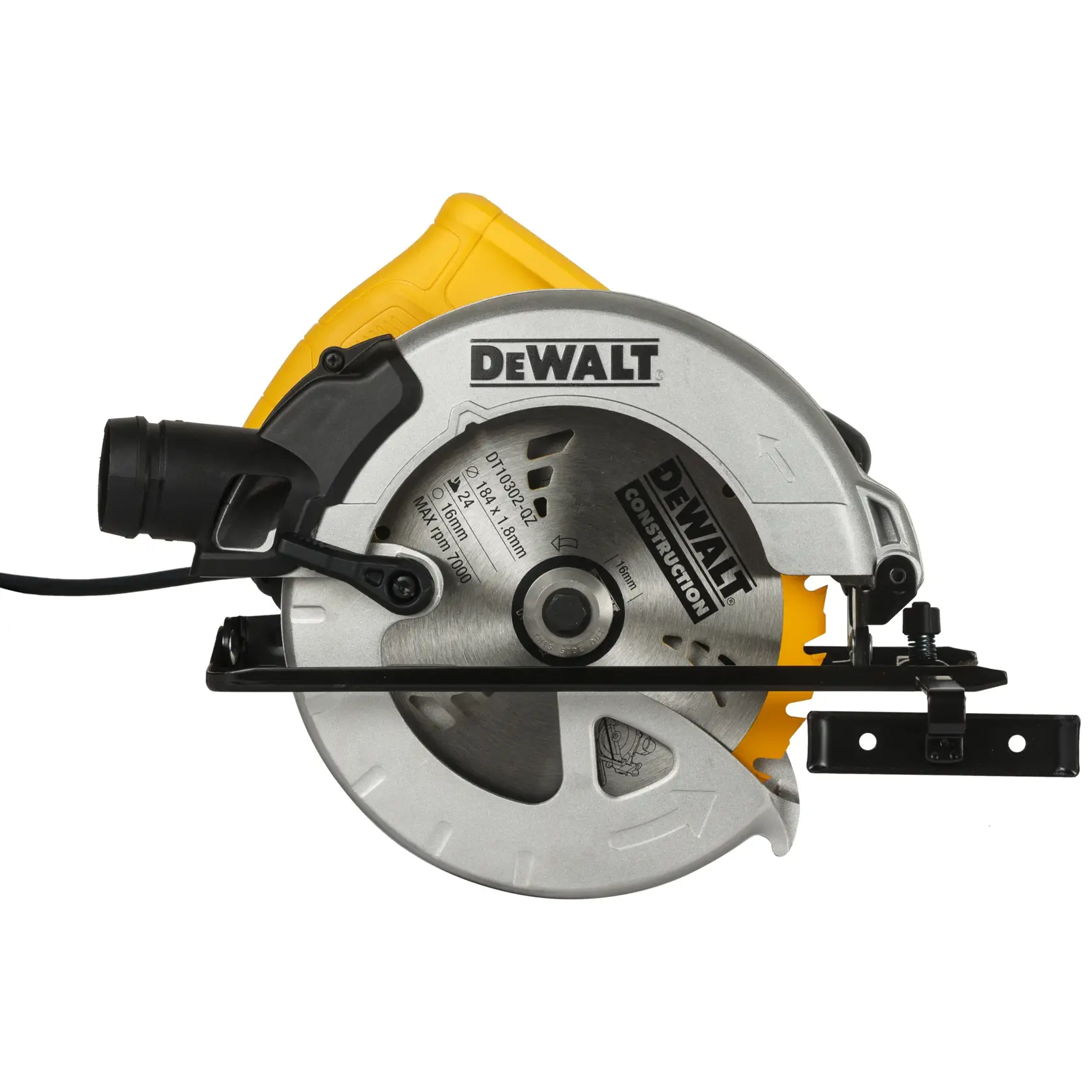 DEWALT circular saw for photography, SKUs DT10302-QZ and DT10302 shown.