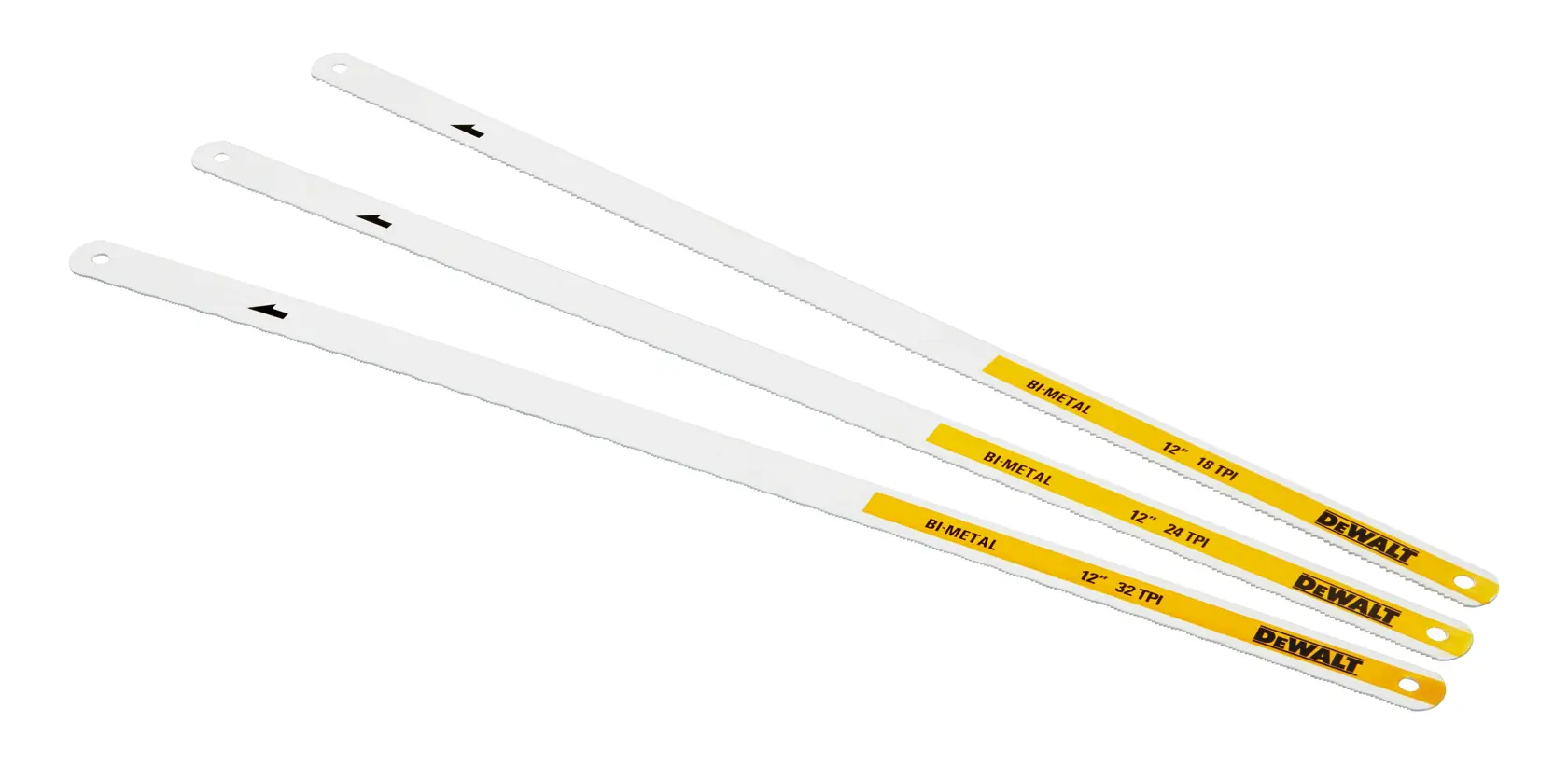 Súprava 300 mm bimetalových pílových listov na kov pre rámové píly DEWALT® (3 ks)