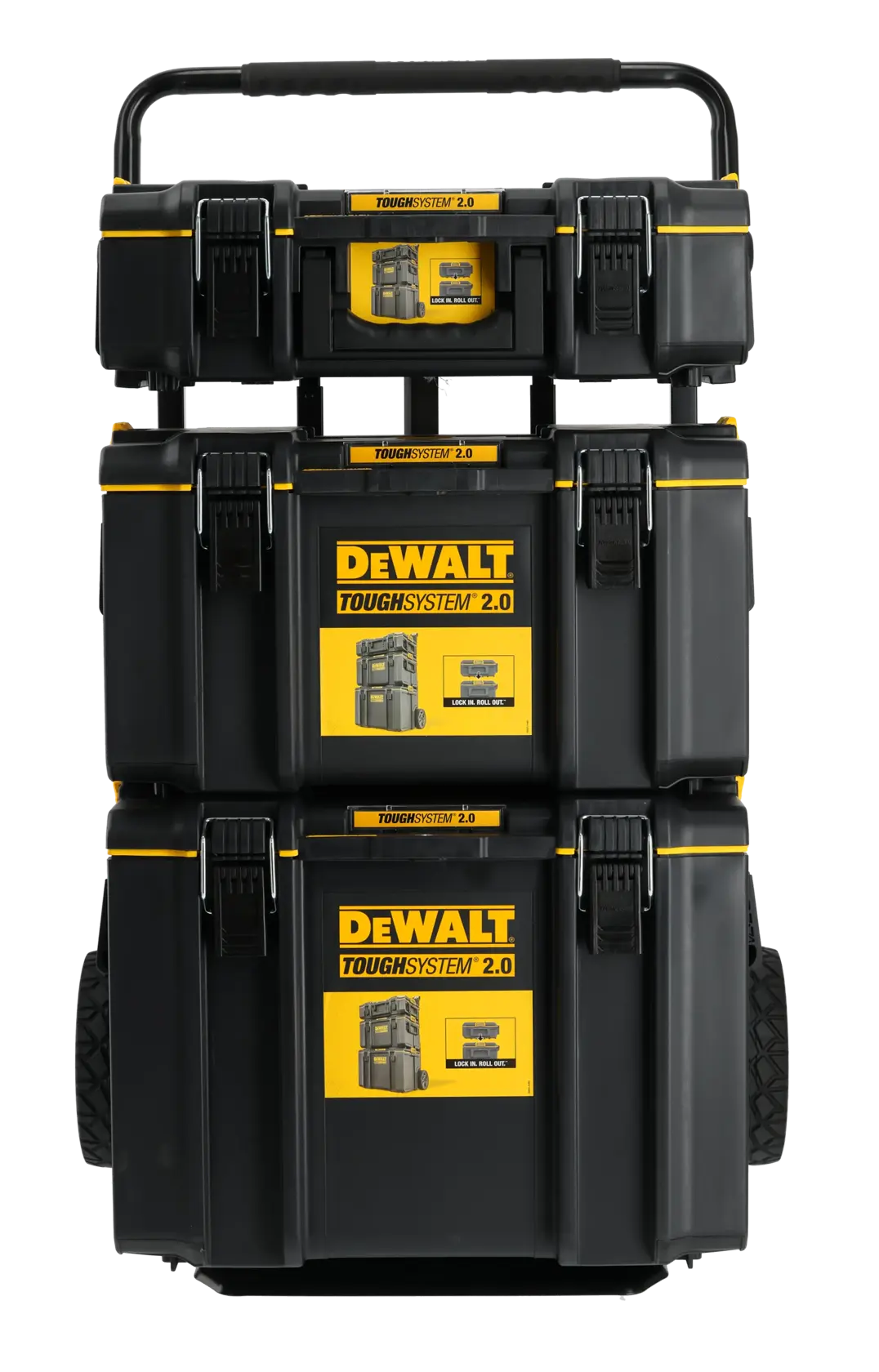 Kufríky TOUGHSYSTEM® 2.0 DEWALT® 4 uložené na seba